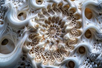 Aufkleber - an intricate pattern created by the l-system algorithm, simulating the growth patterns of plants and