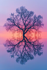 Aufkleber - a three-dimensional fractal tree, with branches that perfectly mimic the structure of the whole, set