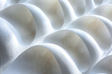 Aufkleber - a series of soft, pillowy forms abstracted from circles and ovals, layered over one another,