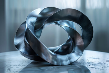 Aufkleber - a geometric exploration of a torus twisted into complex shapes, showcasing its flexibility,