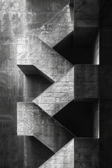 Aufkleber - an optical illusion created by arranging trapezoids in a way that suggests movement,