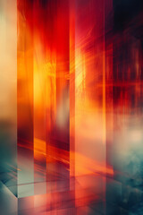 Aufkleber - an abstract composition of various overlapping rectangles, creating a sense of depth and perspective