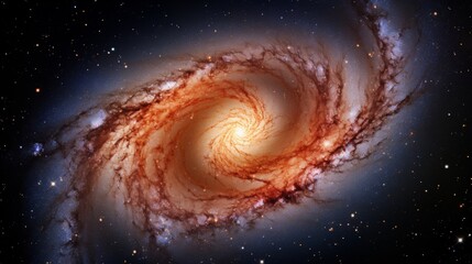 Wall Mural - Spiral Galaxy NGC 1566, concept illustration