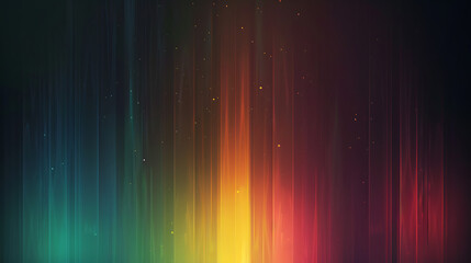 Wall Mural - abstract background with rainbow - Minimalist gradient background, blur, retro colors, black background