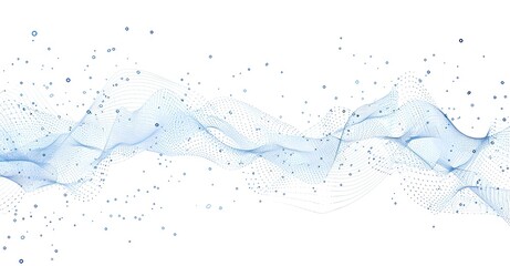 Poster - Abstract technology background with blue dots and lines on a white background, depicting a network concept in the style of digital communication or ideas of social connection Vector illustration of we