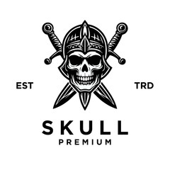 Wall Mural - skull icon logo template illustration