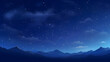 © yonshan - Digital calm night stars and moon abstract art design graphic poster web page PPT background