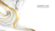 Artistic abstract watercolor banner with golden wavy line. Artistic luxury golden gray background