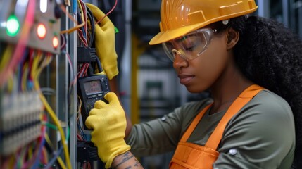 Sticker - Electrician Working on Electrical Panel