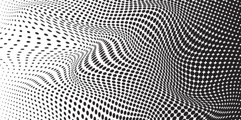 Poster - Vintage Halftone Background. Fade Distressed Overlay. Modern Texture. Abstract Pattern.