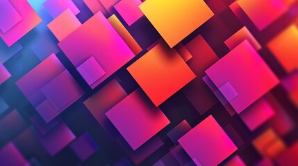 Poster - Modern squares background. The template can be customized to fit your text.