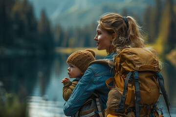 The shared sense of adventure as a mother and her baby explore the great outdoors together, forging bonds that will last a lifetime.
