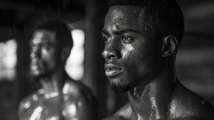 Poster - A captivating series of documentary photographs documenting the dedication and perseverance of gym members as they work towards