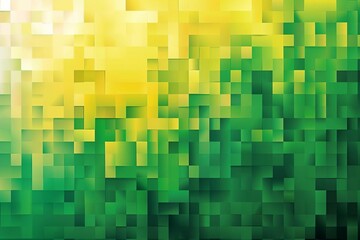 Wall Mural - abstract pixel mosaic background in green and yellow gradient geometric pattern for digital wallpaper or graphic design vector illustration