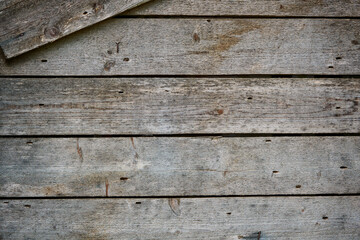 Wood Background. Old gray wood background made of dark natural wood in grunge style. Top view. Natural raw planed texture of coniferous pine. Copy space.