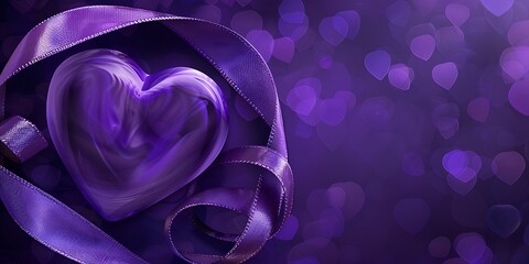 Purple Heart Day and the Emblematic Purple Ribbon Adorned with a Heart