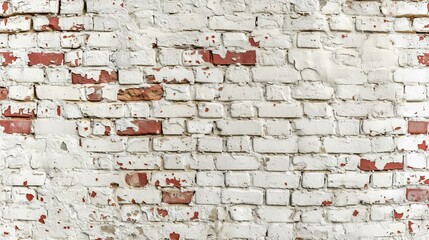 Whitewashed brick wall texture background