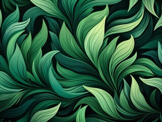 Vibrant verdant prints, dynamic seamless pattern, vector graphic for refreshing decorative wallpaper ,  vector and illustrations