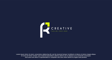 Wall Mural - Initial Letter PR RP Logo design vector illustration.