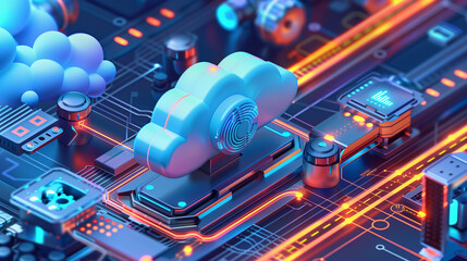 Poster - automation in cloud operations with an image showing repetitive tasks being automated to improve efficiency and reduce errors.