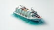 3d isometric view of a cruise boat
