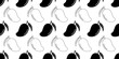 black white mango fruits seamless pattern