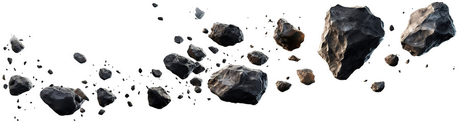 flying asteroids cut out
