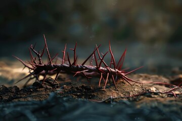 Poster - Detailed close up of a thorny plant, suitable for botanical illustrations