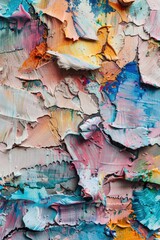 Poster - Vibrant close up shot of a paint covered wall. Perfect for backgrounds or texture designs