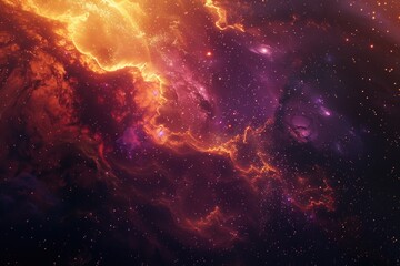 Poster - A stunning view of a space filled with stars and nebulas. Perfect for science or astronomy projects
