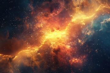 Poster - A beautiful image of stars in a space scene. Perfect for astronomy or science-related projects