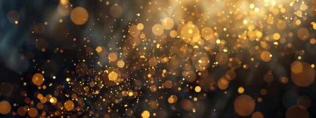 Wall Mural - Abstract blur texture - Silvester Sylvester 2025 New year New Year's Eve Party background banner panorama illustration - Gold firework fireworks bokeh lights