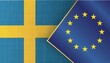 sweden flag and european union flag