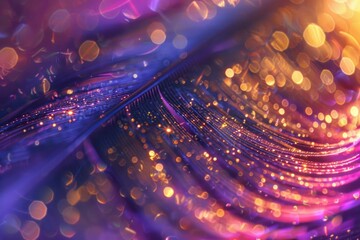 Poster - Vibrant purple and gold background close up. Perfect for design projects