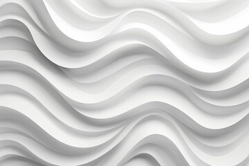 Wall Mural - white geometric wave pattern minimal abstract background wallpaper