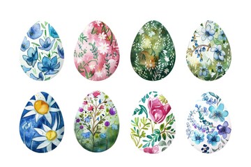 Poster - Colorful watercolor painted Easter eggs. Perfect for Easter holiday designs
