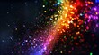 colorful rainbow glitter explosion