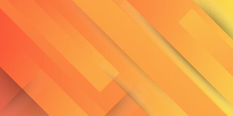 Vector abstract background with orange gradient color line background with shadow. Minimal geometric background. Dynamic shapes composition. Vector illustration design for business presentation. 