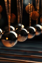 Aufkleber - A close-up view of a bunch of metal balls. Perfect for industrial or technology concepts