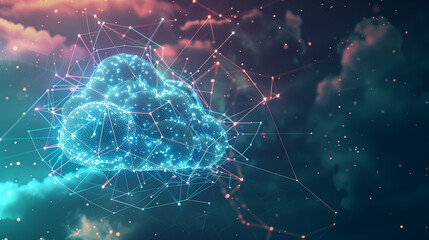 Fototapete - cloud-based content delivery networks (cdns), optimizing the delivery of web content to users worldw
