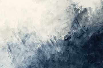 Poster - Abstract painting of a black and white cloud, suitable for art projects