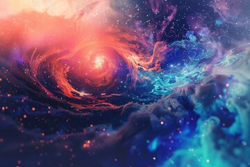 Aufkleber - A stunning image of a spiral galaxy in deep space. Perfect for science and astronomy projects