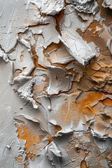 Poster - Detailed shot of peeling paint on a wall, suitable for backgrounds