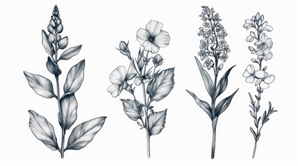 Poster - A bunch of flowers placed next to each other. Suitable for various occasions