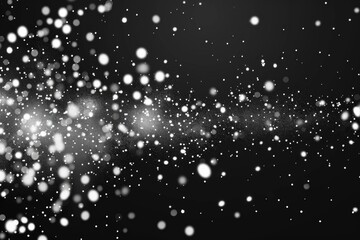 Canvas Print - Snowfall in a monochrome setting, suitable for winter-themed projects