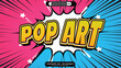 Pop art 3d editable vector text style effect with comic background