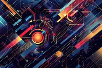 Poster - A futuristic background with a modern design. Perfect for tech and innovation concepts