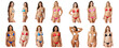 © OpticalDesign - Collection of beautiful women wearing a bikini - set of woman smiling with modern swimwear png - isolated on white or transparent background, diversity, different ethnicities and skin tones, summer hd