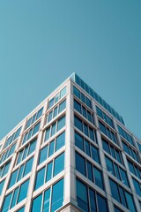 Poster - A tall building with a clock on top. Suitable for architectural and time-related concepts