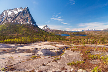 Wall Mural -  northern norway:nature sceneries on the road from Fauske to Narvik